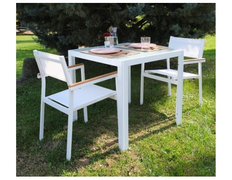 Mesa Jardín Shio Cristal Blanco