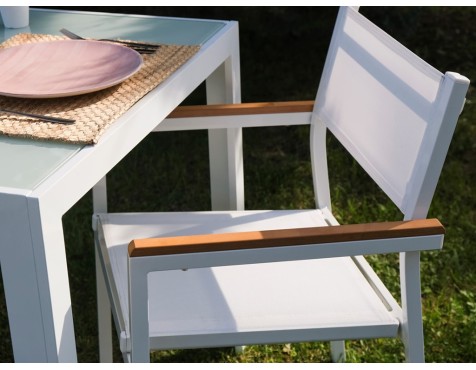 Mesa Jardín Shio Cristal Blanco