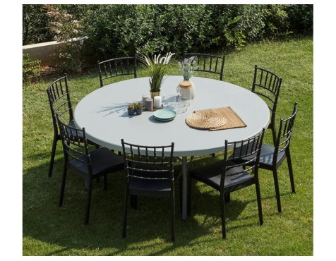 Mesa Plegable Redonda Verdi Gris