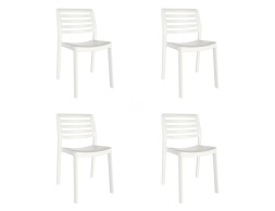 Set 4 Sillas Jardín Jacob Blanca