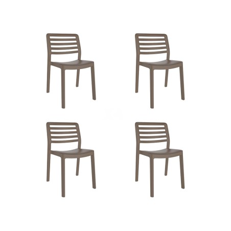 Set 4 Sillas Jardín Jacob Chocolate