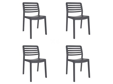 SET 4 SILLAS JARDÍN JACOB GRIS