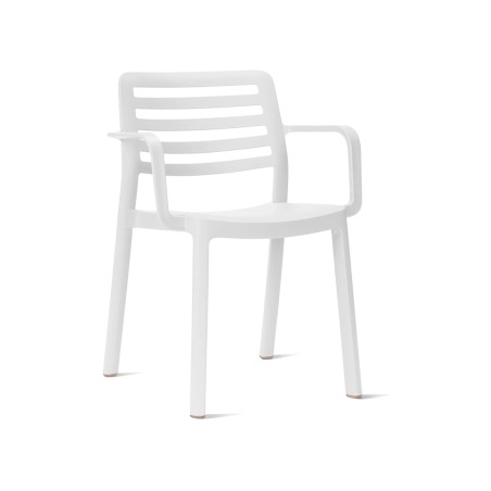 Set 2 Sillas Jardín Con Brazos Jacob Blanca