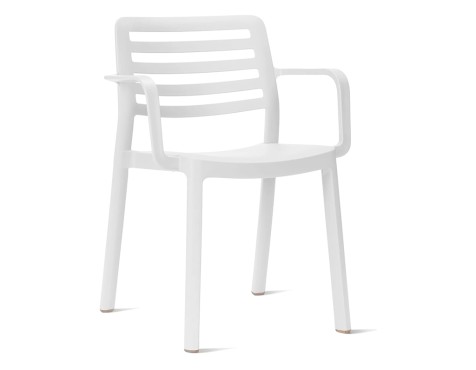 Set 2 Sillas Jardín Con Brazos Jacob Blanca