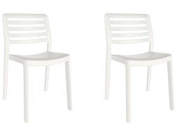 Set 2 Sillas Jardín Jacob Blanca
