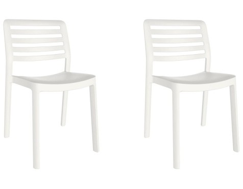 Set 2 Sillas Jardín Jacob Blanca