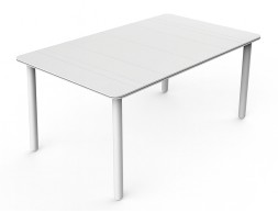 Mesa Jardín Rectangular Salt Blanca