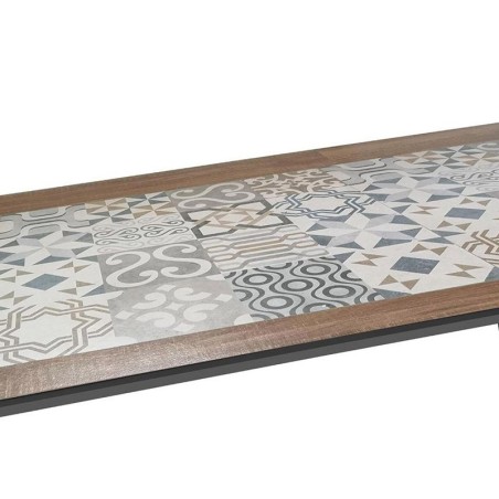 Mesa De Jardín Lambada Gris Grafito Y Azulejos