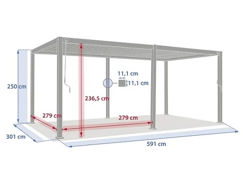 Pèrgola Bioclimàtica Alumini Grafito