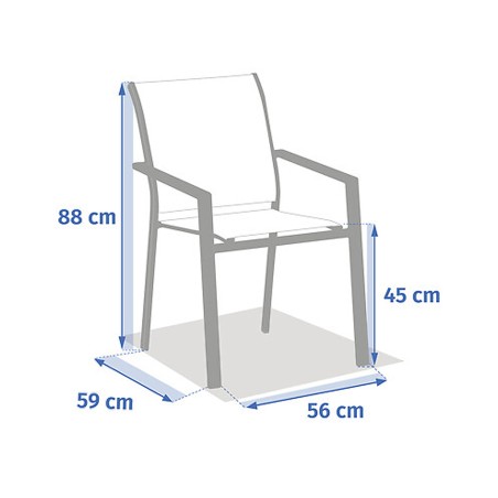 Silla De Jardín Apilable Essentia Lino/Laurel