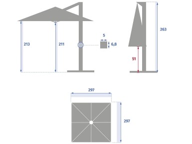 PARASOL LATERAL CAYO TRIGO
