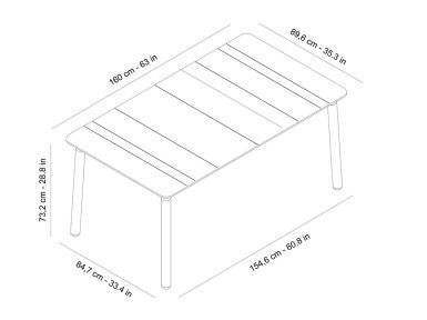 TAULA JARDÍ RECTANGULAR...