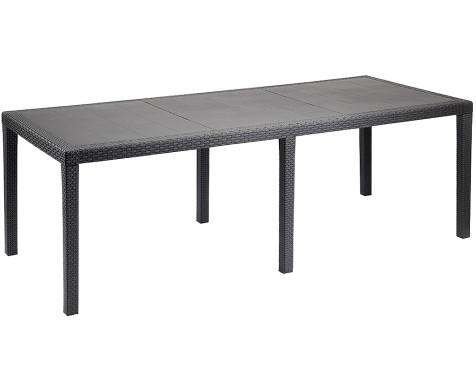 Mesa Jardín Extensible Queen Resina Antracita