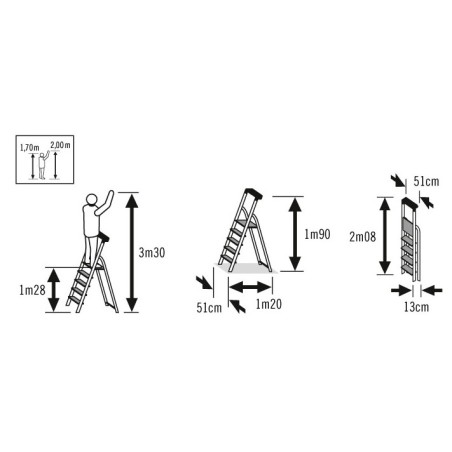 Escalera De Aluminio Easyclix Xxl