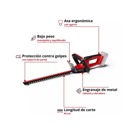Tallabarders A Bateria Einhell Gc-Ch 18/40 Li-Solo