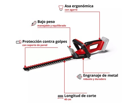 Tallabarders A Bateria Einhell Gc-Ch 18/40 Li-Solo