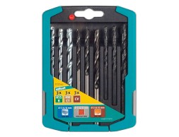 Juego 9 Brocas Combinadas Madera, Piedra Y Metal
