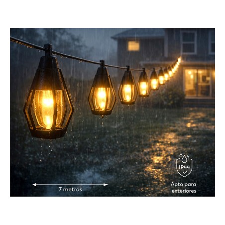 Guirnalda Led Solar Selene Efecto Llama
