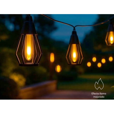 Guirnalda Led Solar Selene Efecto Llama