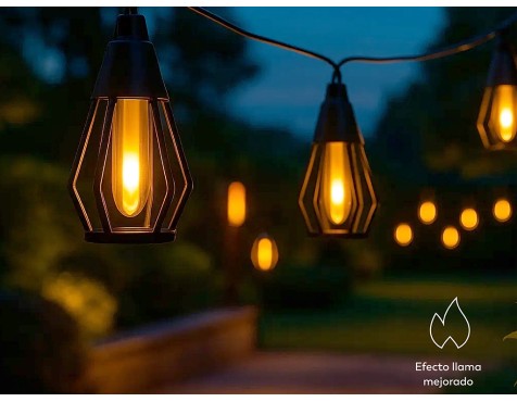 Guirnalda Led Solar Selene Efecto Llama