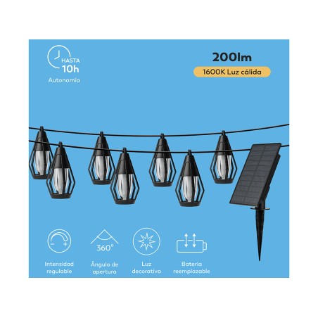 Guirnalda Led Solar Selene Efecto Llama
