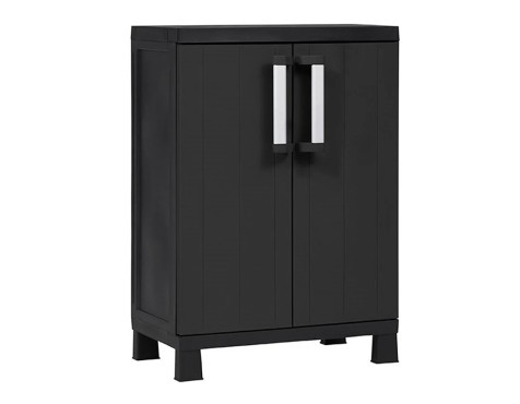 Armari Resina Baix Garatge Midi 2 Portes Negre