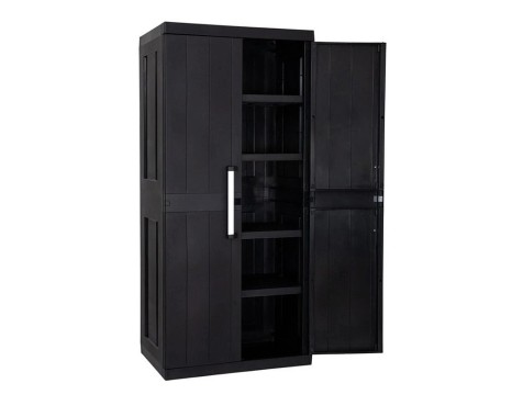 Armari De Resina Garage Mega 2 Portes Negre