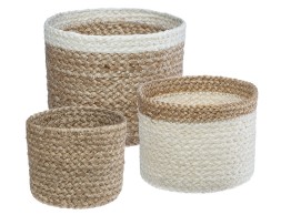 Cistella Jute Blanca (3un)