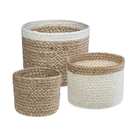 Cistella Jute Blanca (3un)