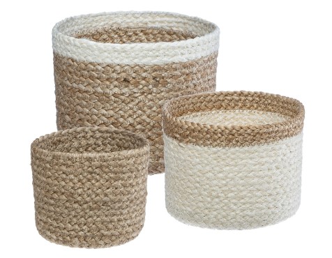 Cistella Jute Blanca (3un)
