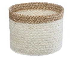 Cistella Jackson Jute/Blanc M