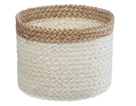 Cistella Jackson Jute/Blanc M