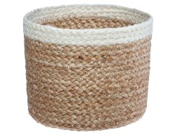 Cistella Jackson Jute/Blanc L