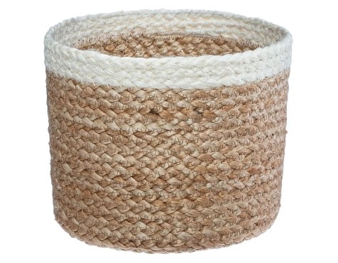 Cistella Jackson Jute/Blanc L