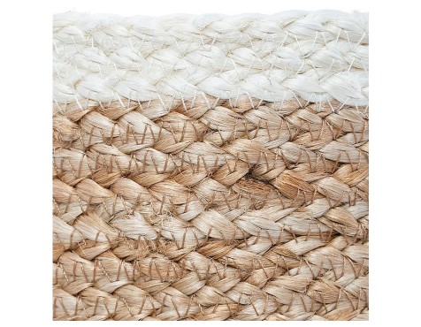 Cistella Jackson Jute/Blanc L