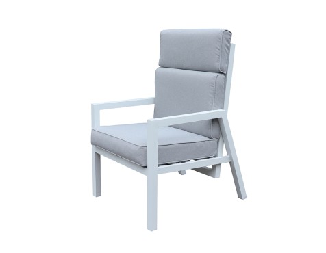 Conjunt De Jardí Cafè Martinica Alumini Blanc Gris