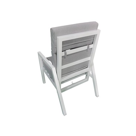 Conjunt De Jardí Cafè Martinica Alumini Blanc Gris