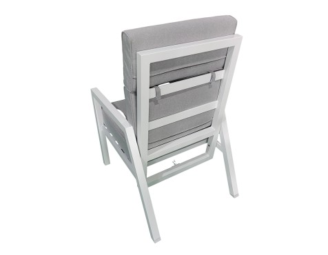 Conjunt De Jardí Cafè Martinica Alumini Blanc Gris