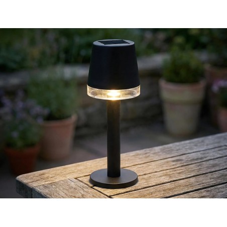 Llum De Taula Solar Portàtil Negre
