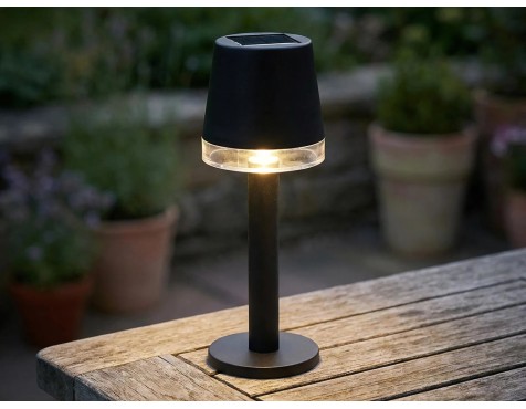 Llum De Taula Solar Portàtil Negre