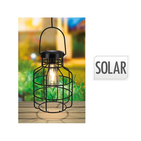 Llum De Taula Solar Metàl·Lica Negre