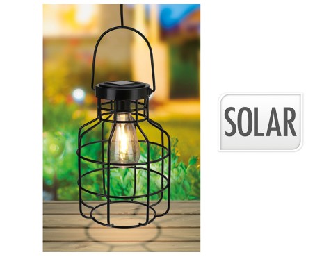Llum De Taula Solar Metàl·Lica Negre