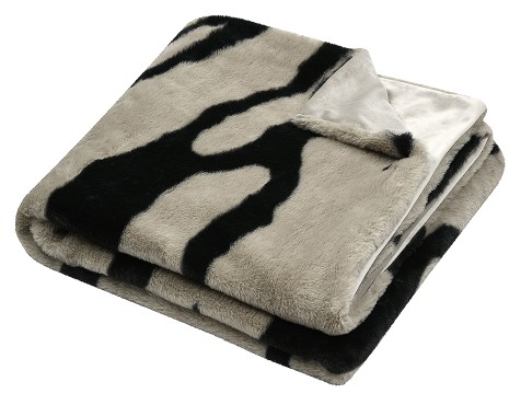 Plaid Fauves Taupé Cebra