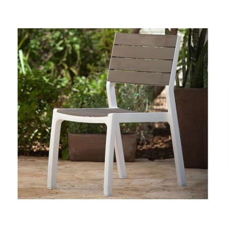 Silla Jardín Harmony Blanco Y Capuchino