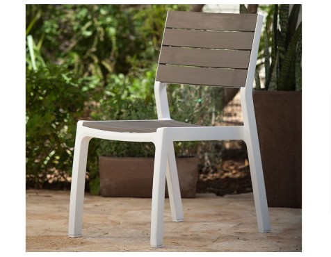 Silla Jardín Harmony Blanco Y Capuchino