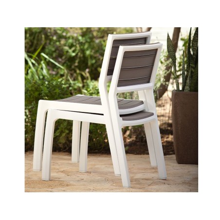 Silla Jardín Harmony Blanco Y Capuchino