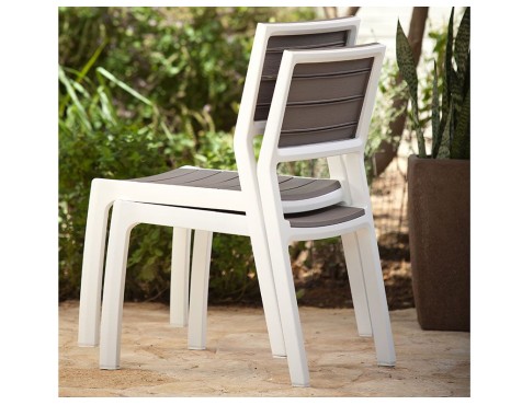 Silla Jardín Harmony Blanco Y Capuchino
