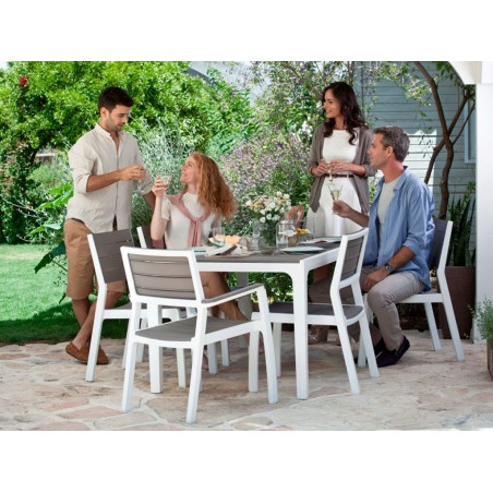 Silla Jardín Harmony Blanco Y Capuchino