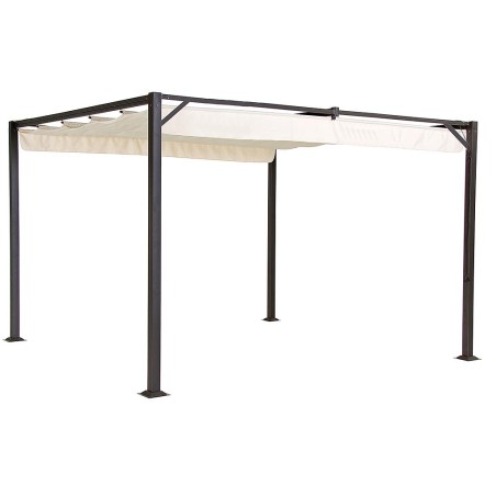 Pérgola Jardín Con Toldo Corredero Arena