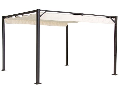 Pérgola Jardín Con Toldo Corredero Arena